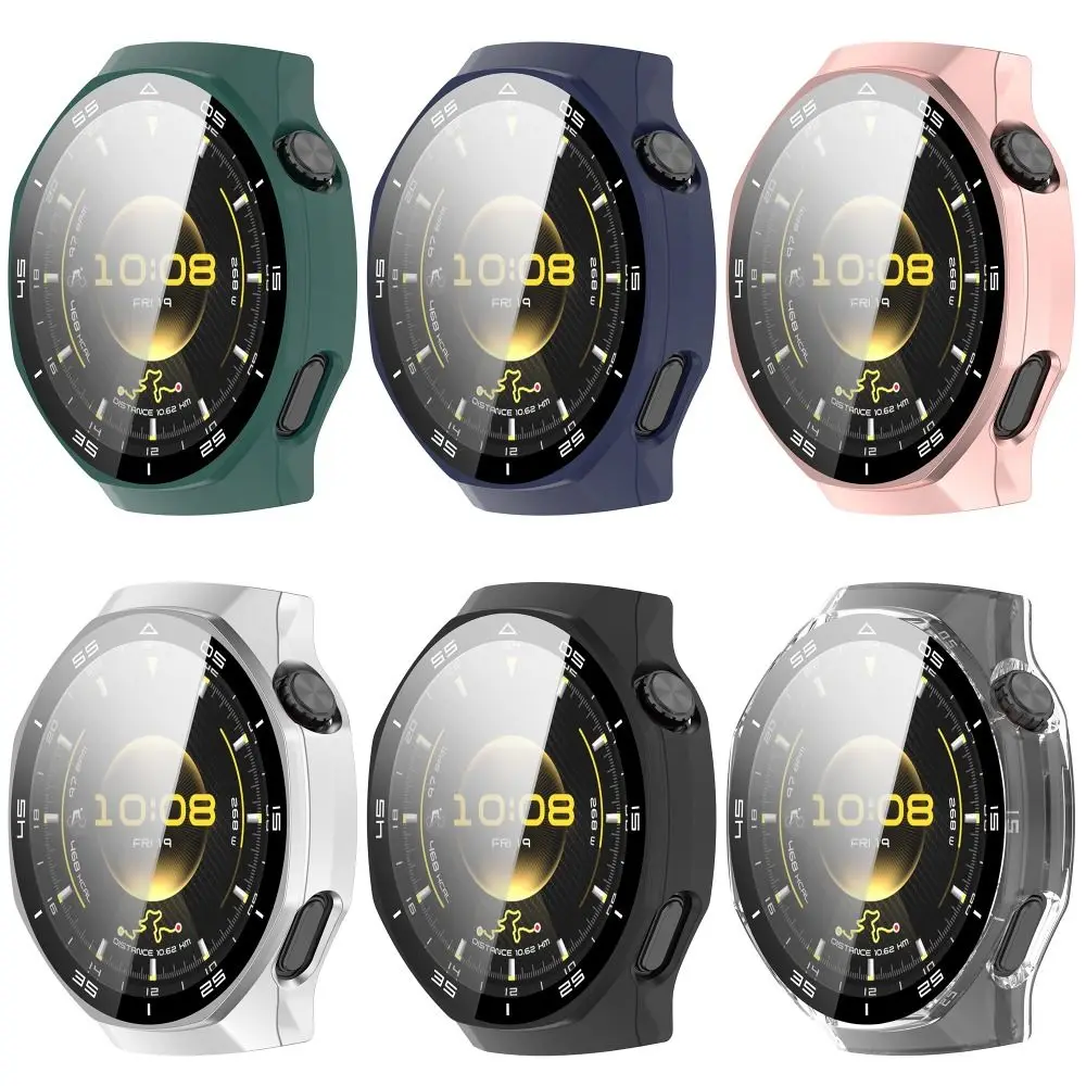 

Tempered PC Protective Case with Scale Smart Watch Screen Protector Anti-Scratch Accessories for Huawei Watch GT 6 Pro 46MM