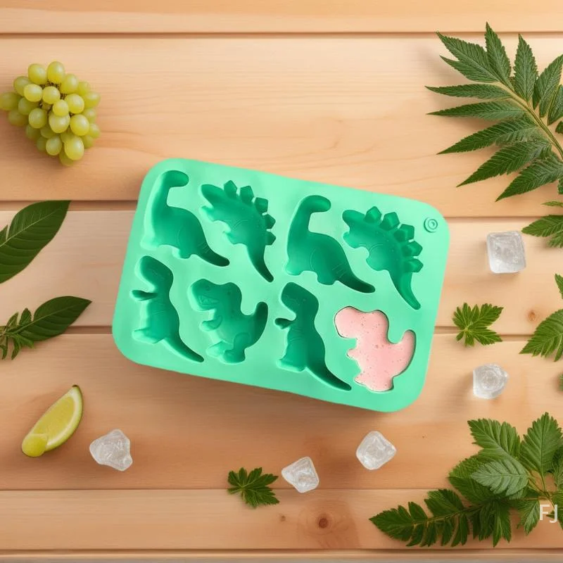 [YU] Dinosaurier-Silikonformen in Lebensmittelqualität, 8 Mulden, Schokolade, harte Süßigkeiten, Eiswürfel, Silikonform für DIY-Schokolade, Süßigkeiten, Gelee