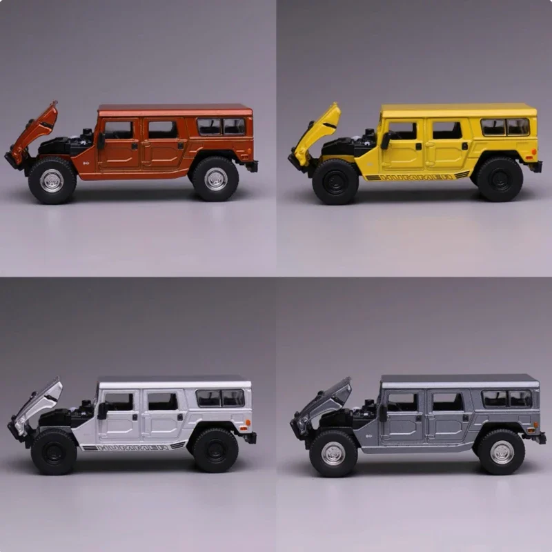 

596 Model 1/64 Scale Hummer H1 SUV Military Off-road Vehicle Alloy Model Car Classics Adult Souvenir Gift Static Display