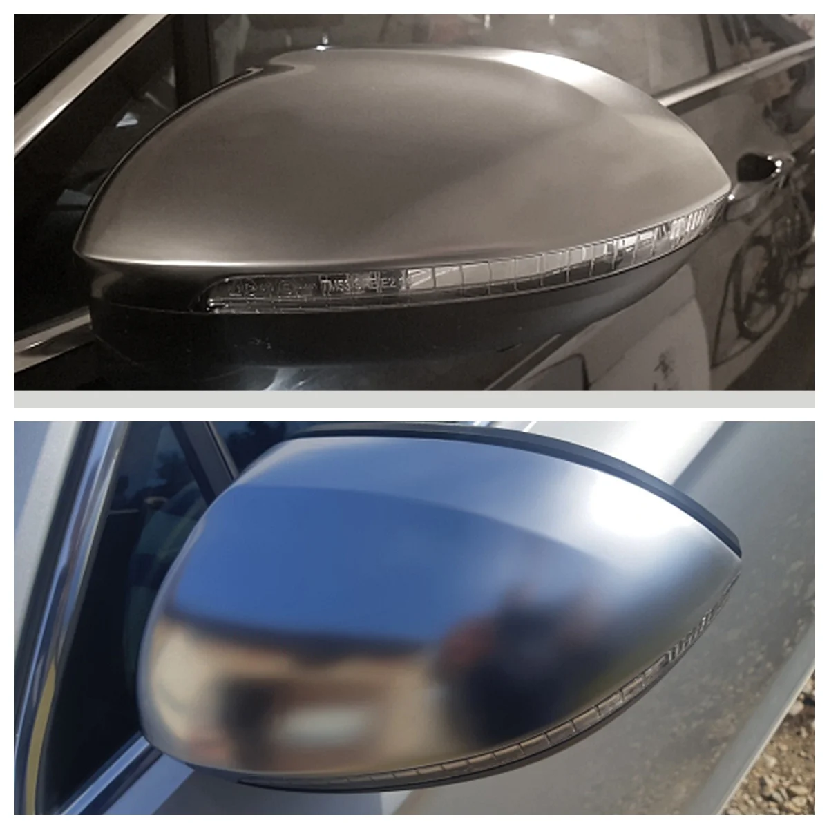 

For VW PASSAT B8 Matt Mirror Cover Rear view Side Mirror Cap Housing Support Lane Change Side Assist