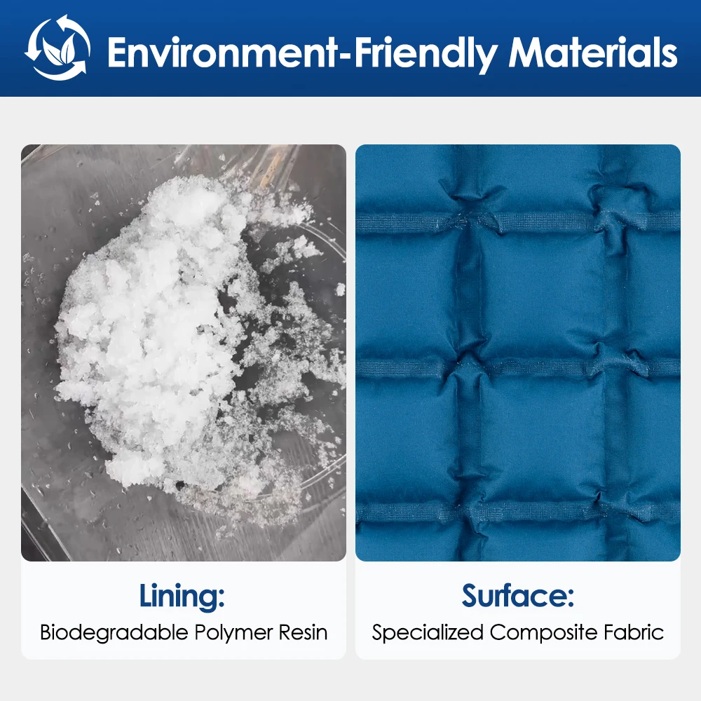 Self-absorbing Water Large Ice Pack Pad Cold And Hot Compress Leg Back Shoulder Wrap Heating Shawl Cooling Mat For Muscle Strain