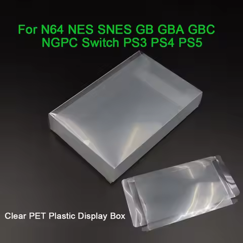 1PC Clear PET Plastic Display Box Protector Case Sleeves Cover for N64 NES SNES for GB GBA GBC NGPC Switch PS1 PS2 PS3 PS4 PS5