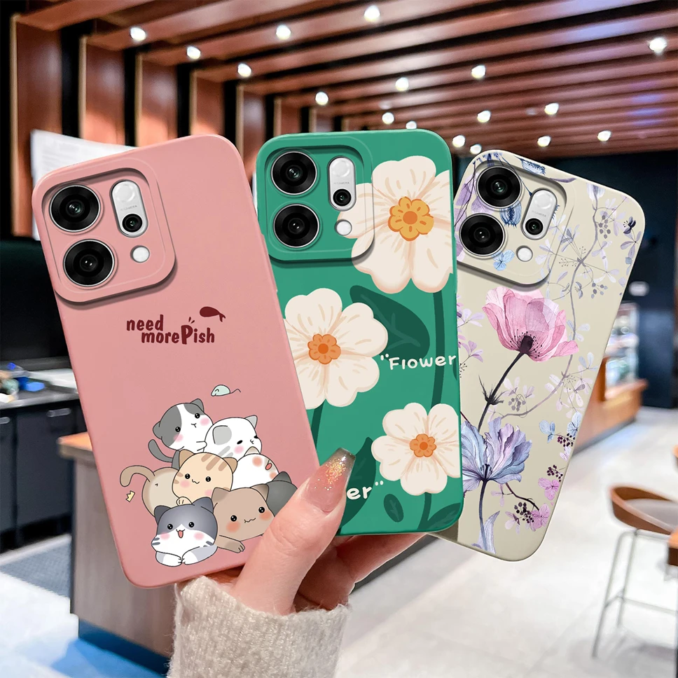 Soft Case For Oppo Reno 14 14 Pro 5G Cute Cartoon Pattern Full Protection Phone Bumper For Reno14Pro Top Quality Shockproof Capa