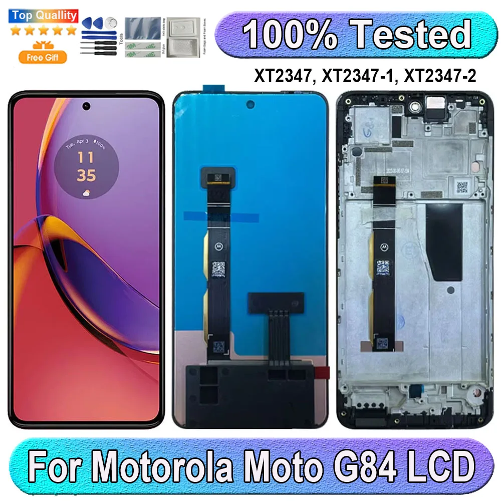 6.5''For Motorola Moto G84 LCD Display Screen Touch Panel Digitizer Replacement Parts For Motorola Moto G84 Screen With Frame