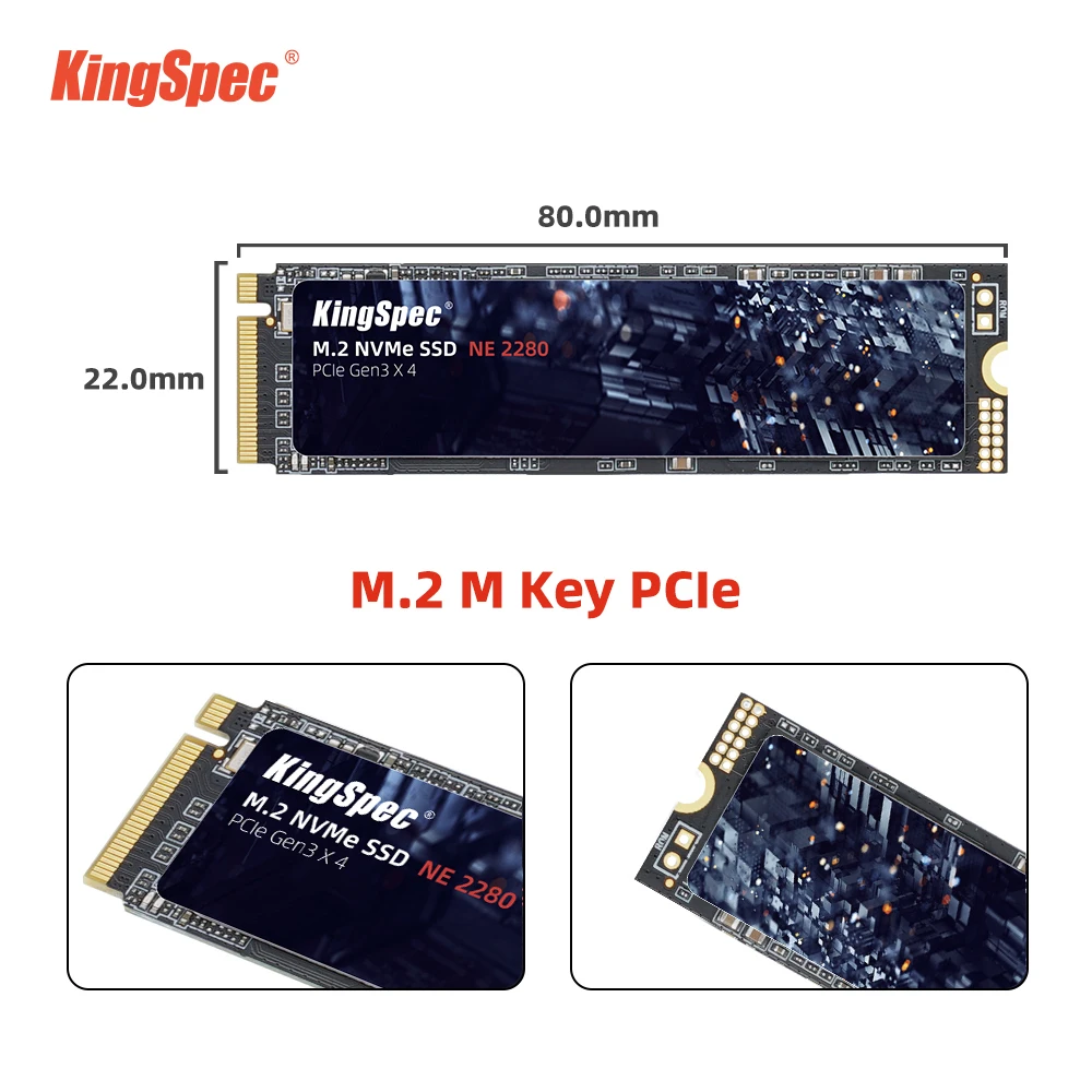 KingSpec SSD M2 512GB NVME SSD 1TB 128GB 256GB 500GB SSD M.2 2280 PCIe Dysk twardy Wewnętrzny dysk półprzewodnikowy do laptopa