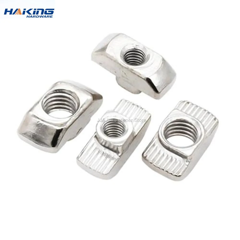 30pcs M3 M4 M5 M6 M8 T nut hammer head sliding carbon steel T slot nut fasteners 2020 3030 4040 Series Aluminum Profile