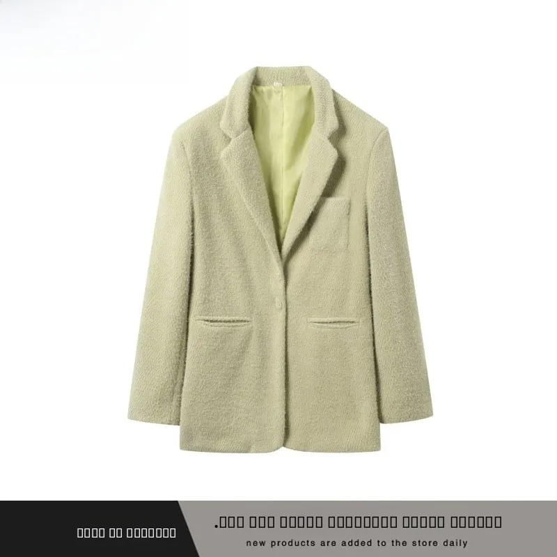 

Модный повседневный женский костюм с бархатной поверхностью Jaet Street Sle, свободный крой, длинная теплая одежда из полиэфирного волокна для поездок на работу