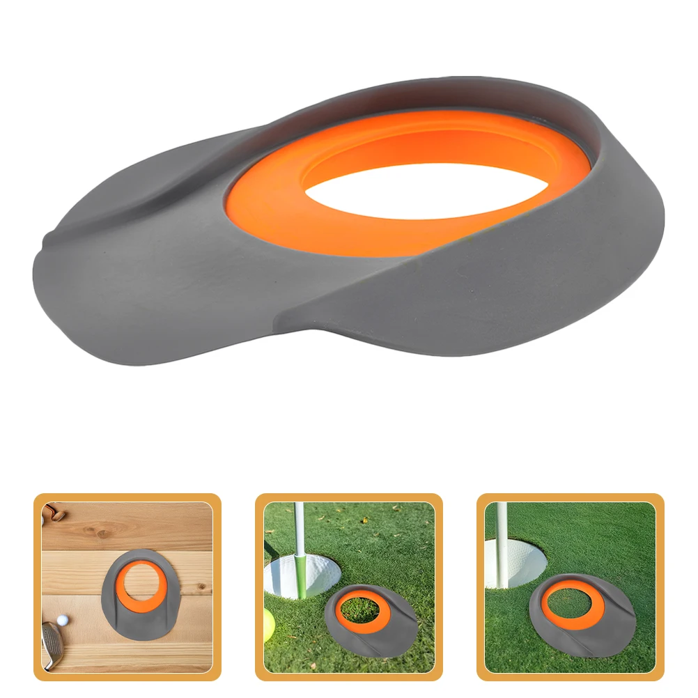 

3Pcs Golf Putting Training Hole Indoor Practice Tool Portable Lightweight Durable Golf Practice Accessory Grey