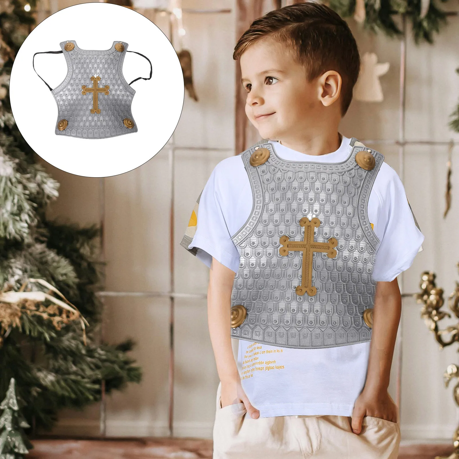 복고풍 파티 액세서리를 위한 실감나는 디자인의 갑옷 소품