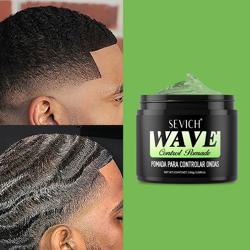 Rosemary Natrual Wave Control Pomade Shampoo Kit For Men 360 Wavy Hair Oil With Brush Edge Control Gel Waves Styling Cream
