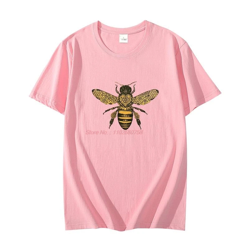 Bee Drawing Moth Insect Tattoo Cool graphic t shirts oversize t-shirts short sleeve t-shirts O-neck T-shirt Summer Men clothing