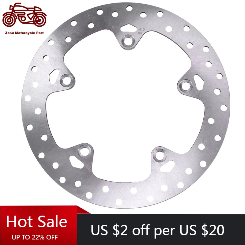 265mm Motorcycle Rear Brake Disc Floating Disk Rotor Brake For BMW F800 800GT F 800 800R F800 800S 800ST K1200R K1200 R R1200GS