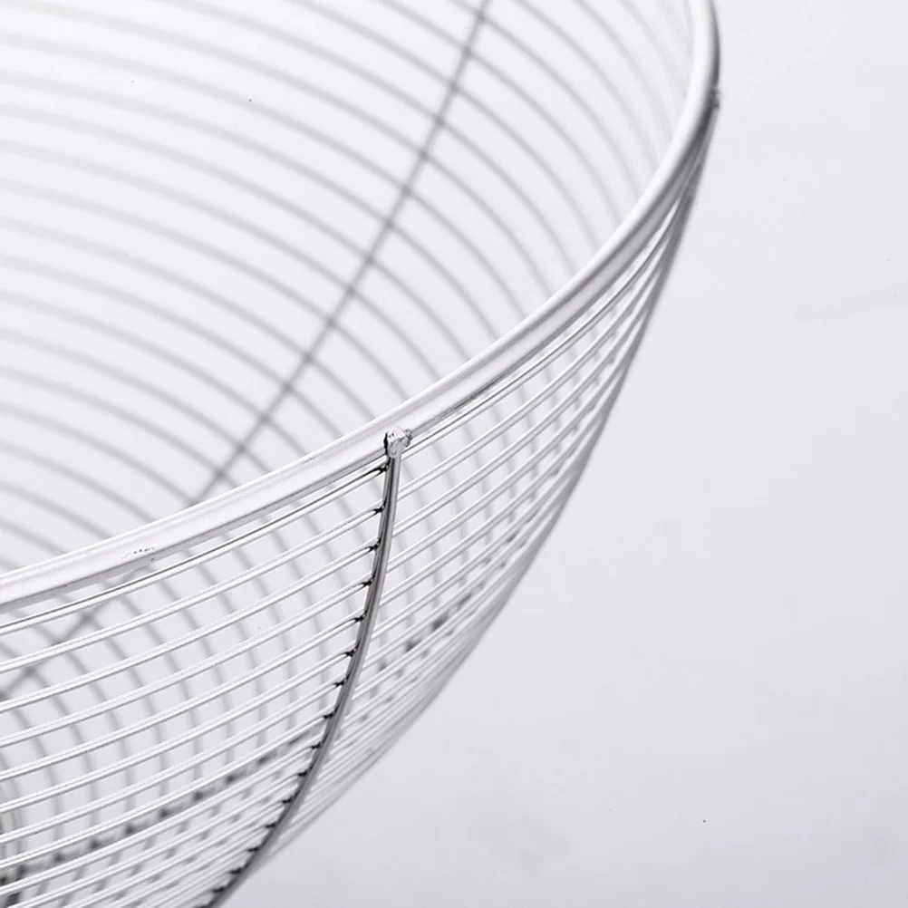 

Stainless Steel Fruit Vegetable Basket 22Cm Round Drain Tray Kitchen Strainer Rack For Home Camping Washing Drying Storage Tool