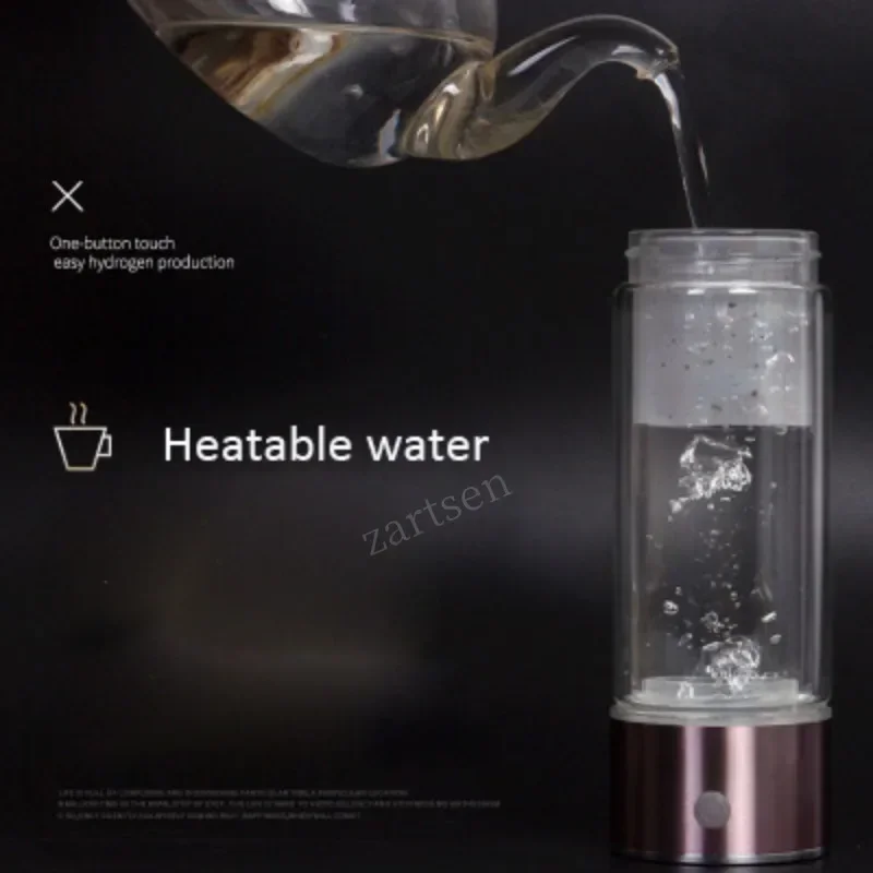 Generador de agua de hidrógeno, botella ionizadora de agua recargable por USB, ORP súper antioxidante, taza de agua rica en hidrógeno