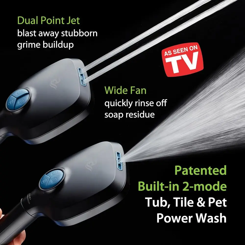 رأس دش مفلتر مع 10 أوضاع للعناية بالبشرة والشعر الخالية من الكلور، محمول باليد، طاقة مزدوجة للتنظيف وتنعيم الماء العسر