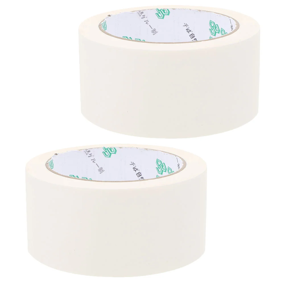 

2 Rolls White Tape Packing for Boxes Mailing Shipping Heavy Duty Paper Kraft