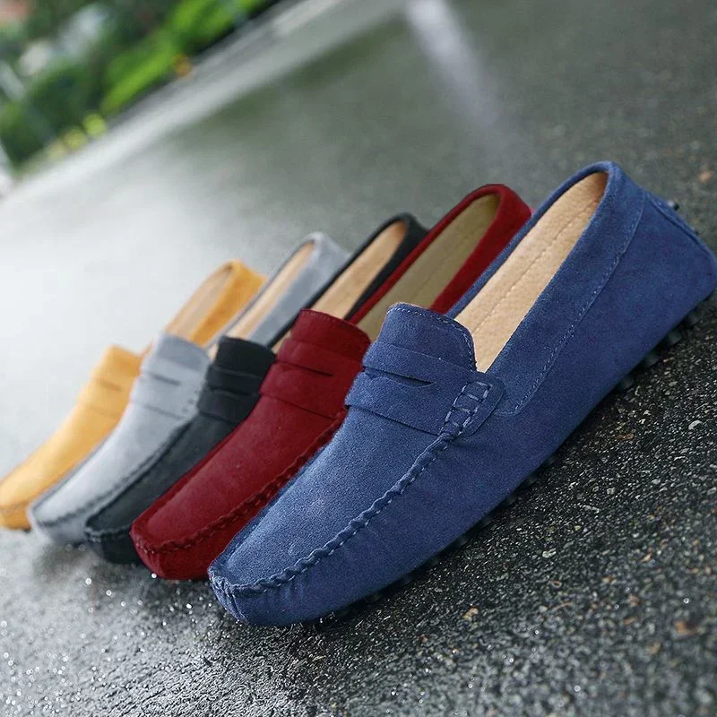 

Men Casual Shoes Fashion Men 2026 Handmade Suede Genuine Leather Mens Loafers Moccasins Slip On Men's Flats Male Driving Shoes