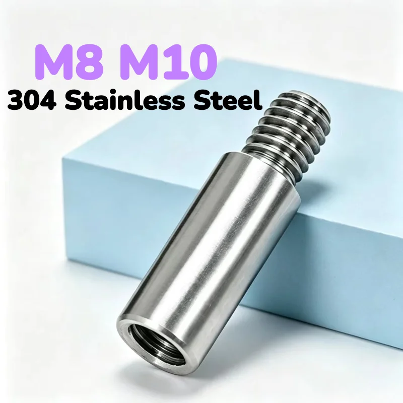 M8 M10 304 Stainless Steel Threaded Pillar Round Spacing Screw Male To Female PCB Standoff Spacer Single Head Column
