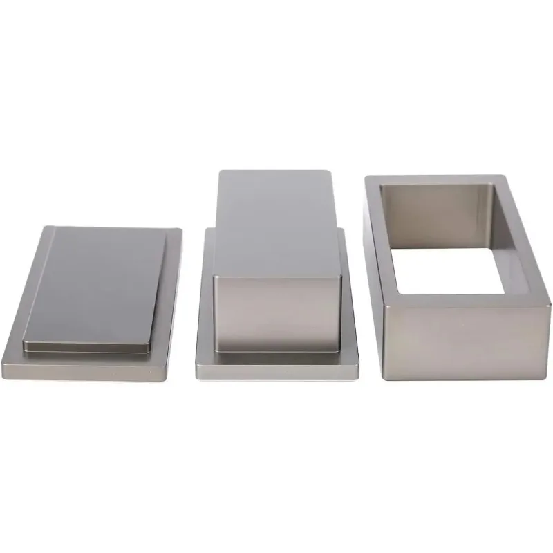 Manual Silver Rosin Press Heat Transfer Machine 2x4 Inch Prepress Mould Rectangular Anodised