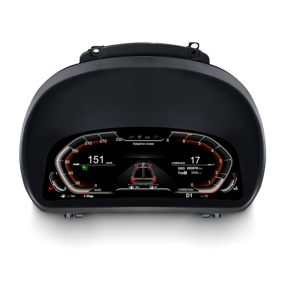 LINUX System 12INCH Screen Speedometer LCD Digital Cluster Car Dashboard for   X1 E84 2006-2015