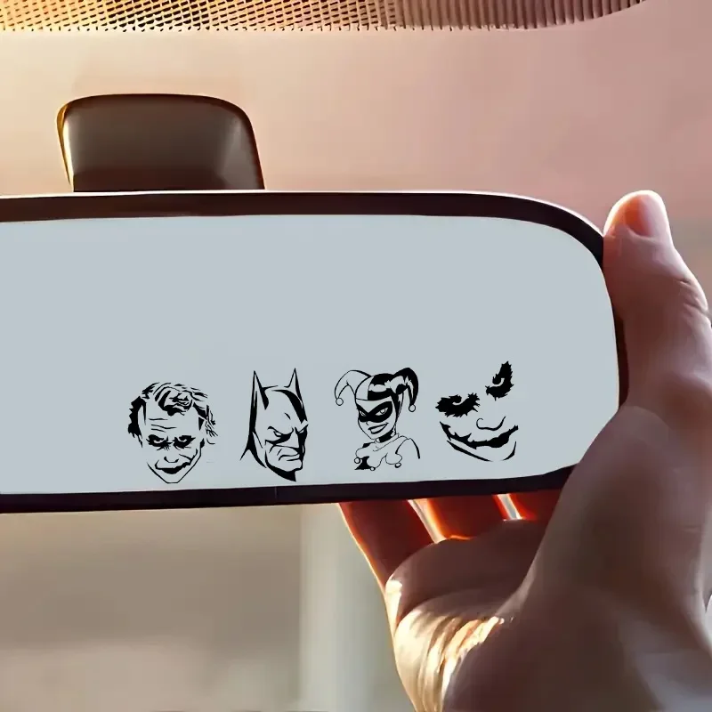 Calcomanías para espejo retrovisor estilo dibujos animados, autoadhesivas, sin residuos, brillantes, para personalización de automóviles