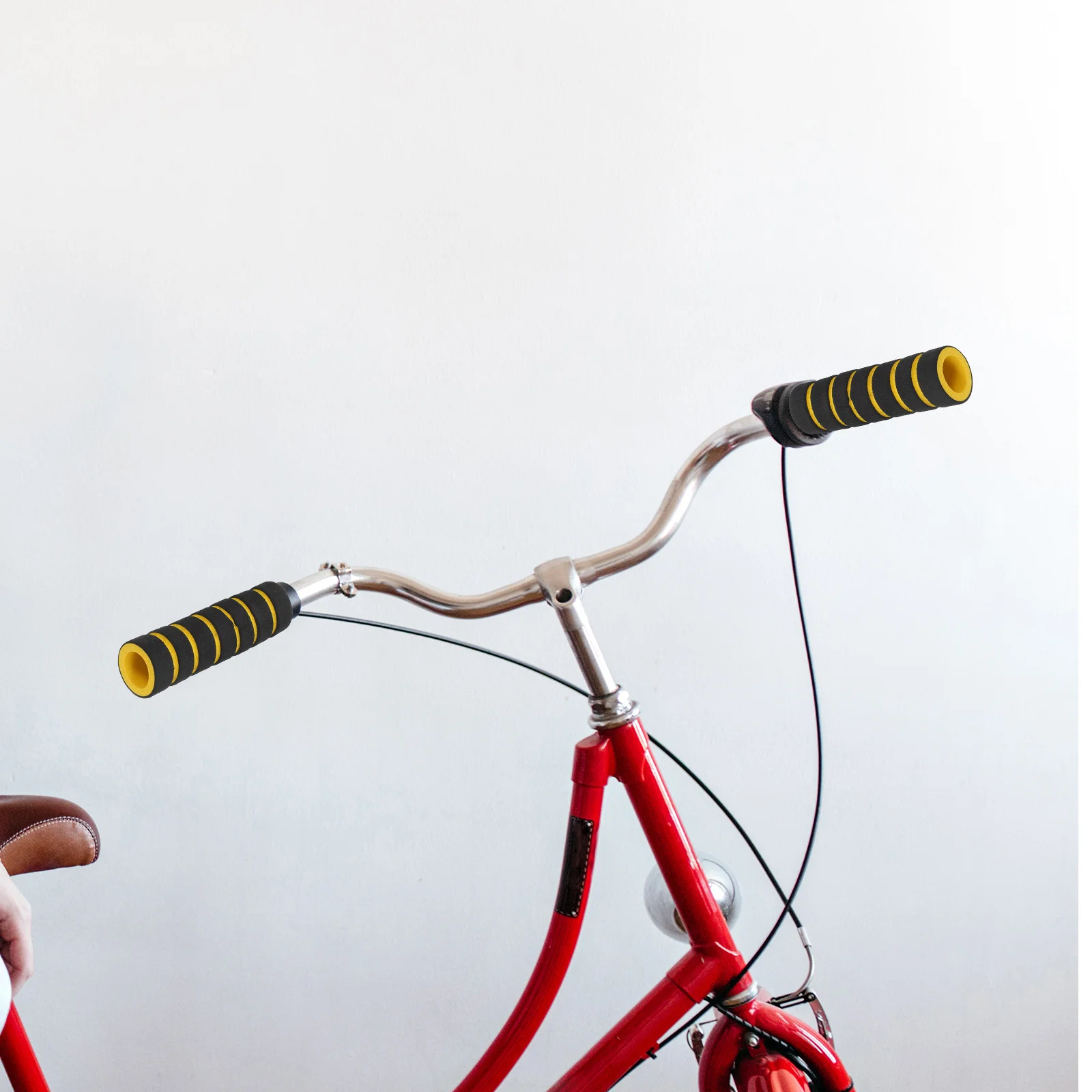 

8Pairs Bike Handlebar Sponge Grip Non-Slip Shock Absorbing Ergonomic Soft Universal Cycling Grip Cover Black Yellow Green Red