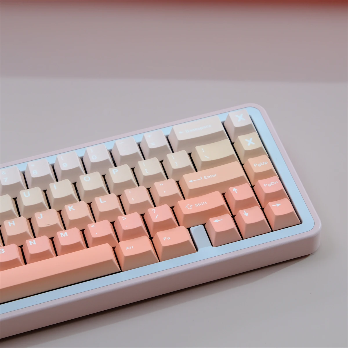 151Keys Pink Gradient Keycaps PBT Cherry Profile Dye Sublimation Keycaps Fits MX Switch Gaming Mechanical Keyboard