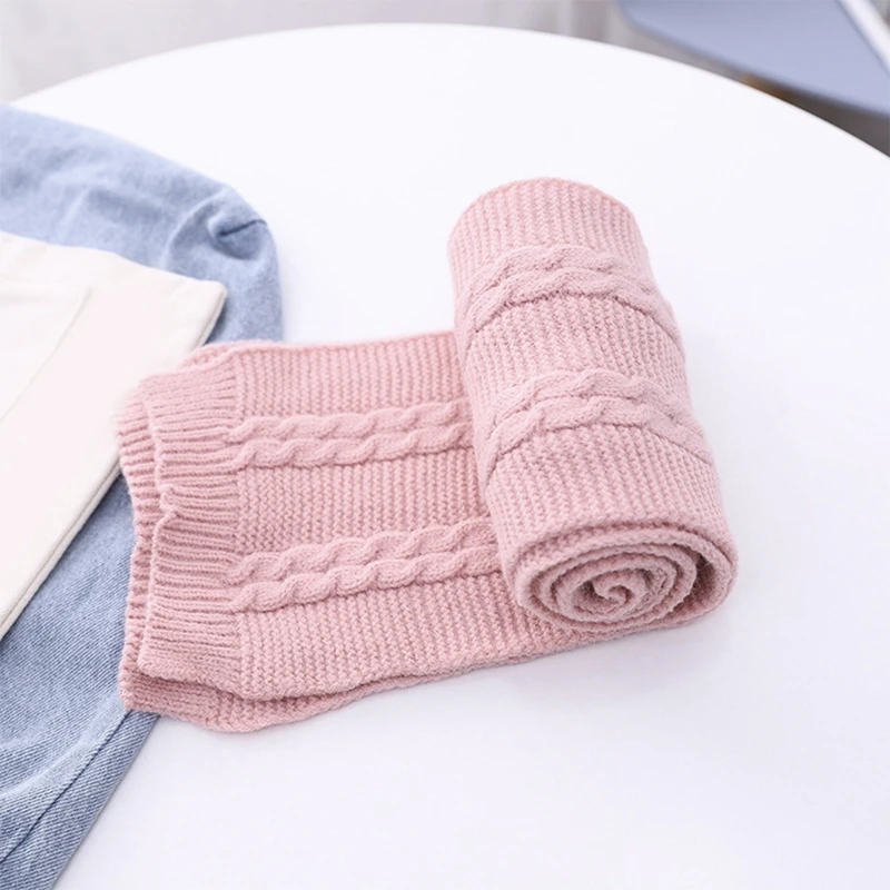 String Mittens Skullcap Long Scarf Set Winter Solid Color Beanie Hat Gloves Kids