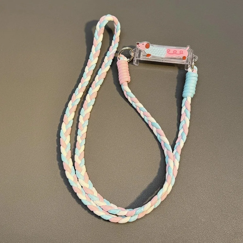 Cat Dog Mobile Phone Lanyard Shoulder Carrying Cute Cartoon Phone Crossbody Chain Adjustable Anti-lost Phone Back Clip Holder