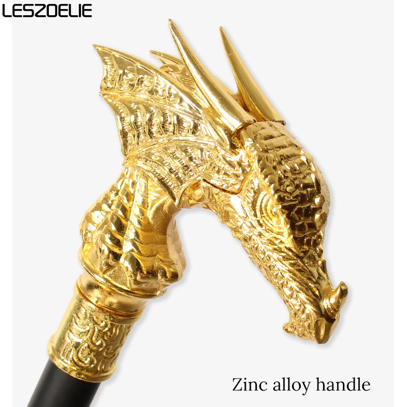Роскошная трость с головой золотого дракона, 92 см, мужская и женская винтажная модная декоративная трость для вечеринки, косплея