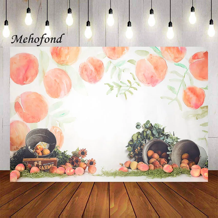 Mehofond-Fondo de fotografía para estudio fotográfico, decoración de pastel de fiesta de cumpleaños De niña pequeña, melocotón dulce, rosa, Verano
