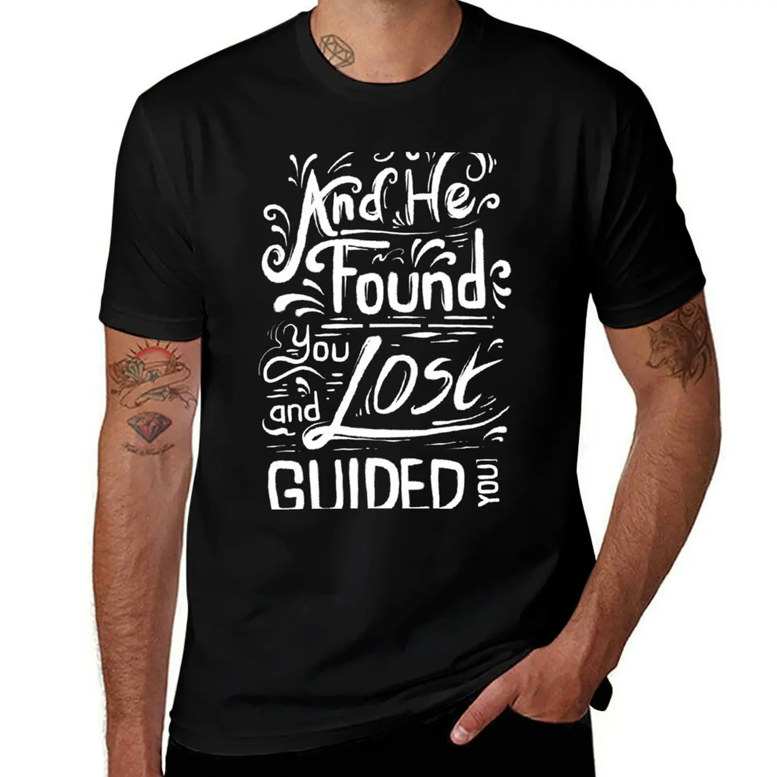 and he found you lost and guided you T-Shirt Outdoor Sports Lightweight Tee T-Shirt