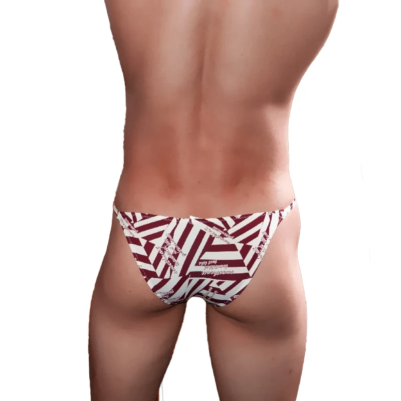 

Men's Sexy Briefs Ropa Interior Hombre with Convex Pouch Tight Ice Silk Comfort Underwear Printing Bikini Lenceria Hombre Slip