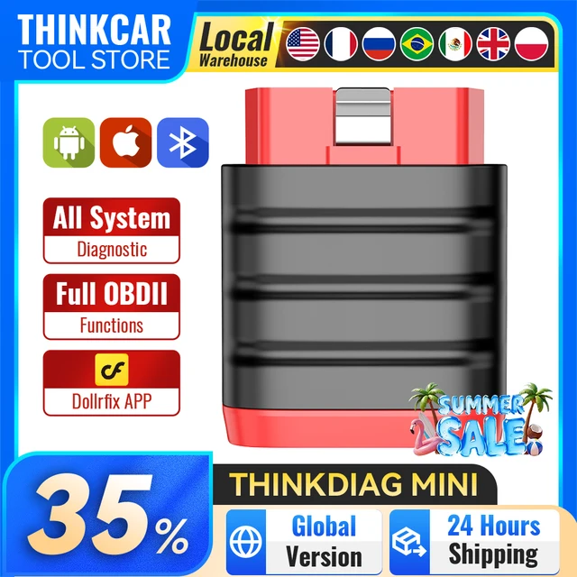 THINKCAR Thinkdiag Mini Bluetooth skaner obd2 narzędzie diagnostyczne pełny system skaner samochodowy sprawdź lampkę kontrolną silnika czytnik kodów błędów
