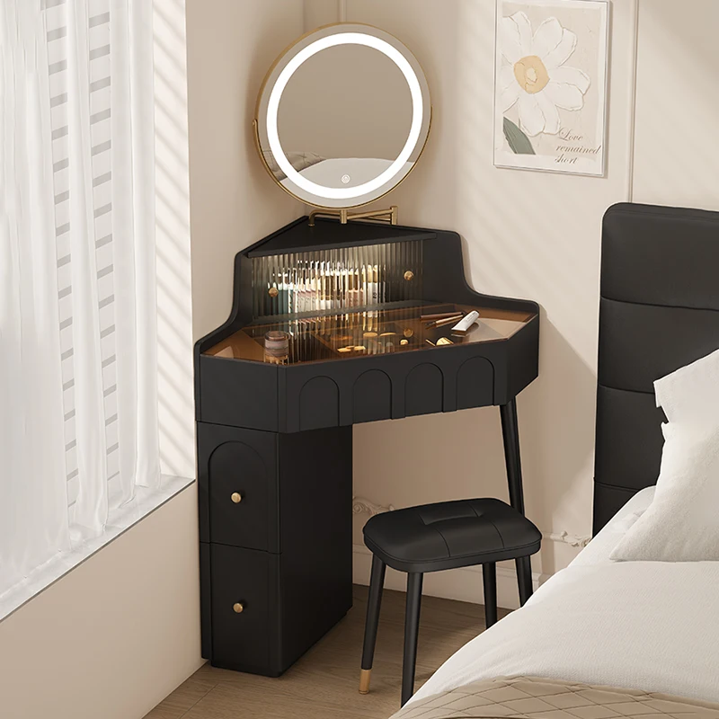 Meja Rias Rias Mewah Kursi Putih Samping Tempat Tidur Meja Rias Modern Belajar Furnitur Pernikahan Kayu Kopi Murah Nyaman