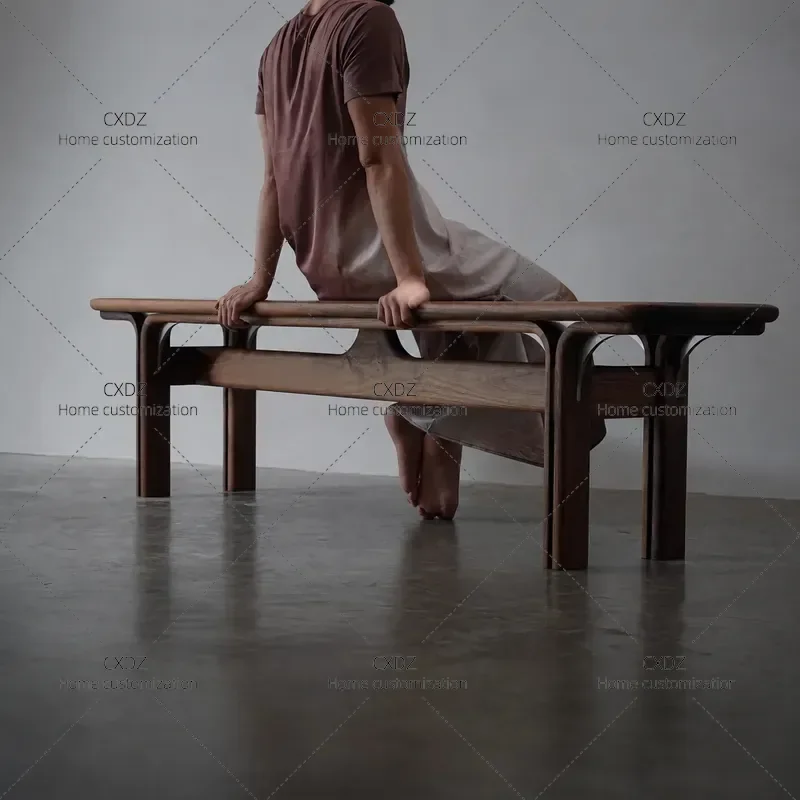 North American Black Walnut Log Bench Modern Simple Shoe Changing Stool Medium Antique Tea Stool Nordic Entrance Shoe