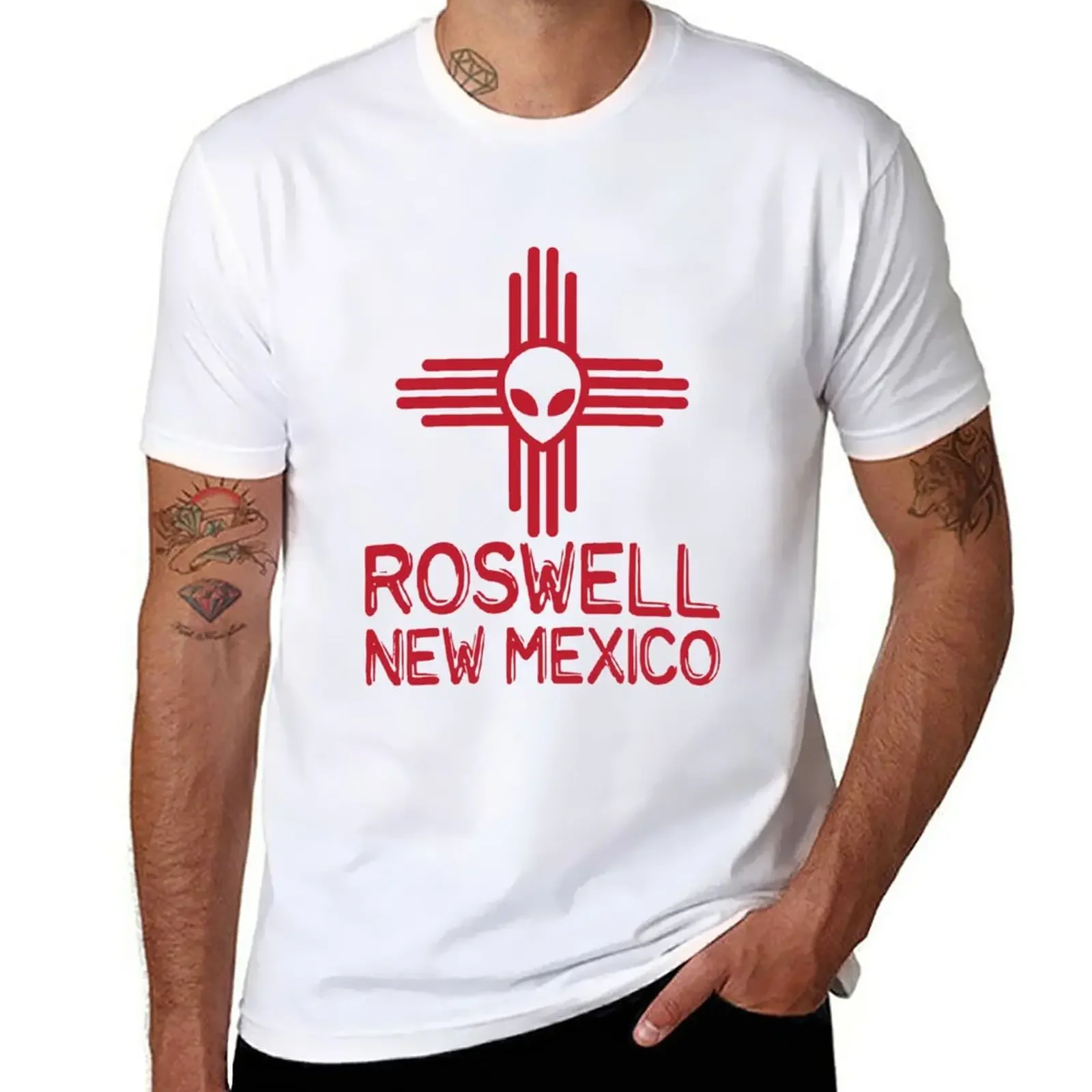 Roswell New Mexico T-Shirt customs summer top men workout shirt