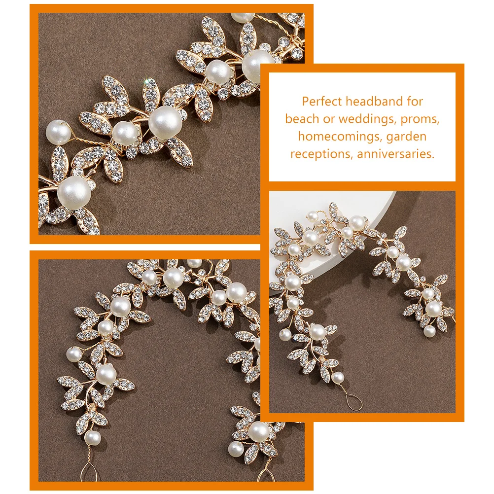 

Headband Pearl Hair Accessories Bride Pearls Wedding Headpieces Headdress Bridal