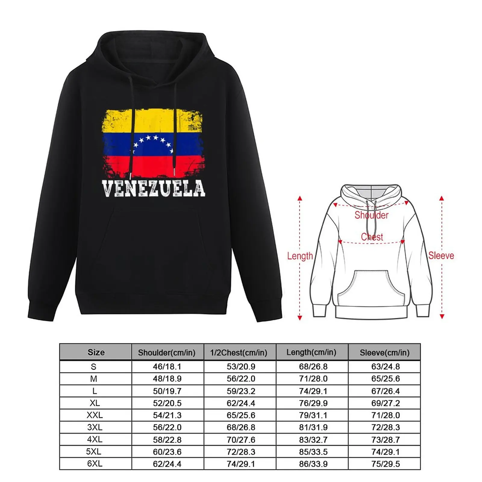 Men Women Hoodies Venezuela Flag Venezuelians Country Map Hoodie Pullover Hooded Hip Hop Sweatshirt Cotton Unisex