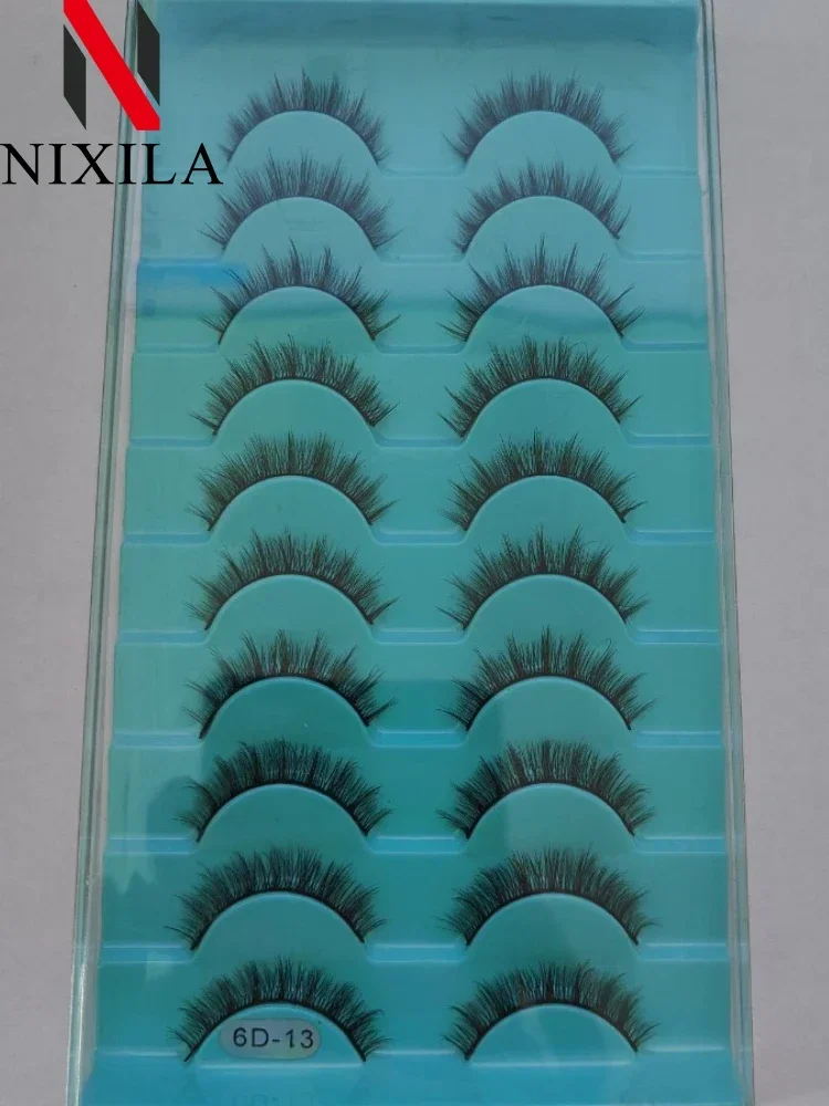 Falsche Wimpern, 7 Paar Wimpern, 3D-natürliche falsche Wimpern, flauschig, weich, Kreuz-Manga-Wimpern, Wispy, natürliche Wimpernverlängerung, Make-up