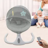 Baby swing rocking chair with remote control, time setting,angle adjustment,automatic rocking,load-bearing capacity 39.68 pounds