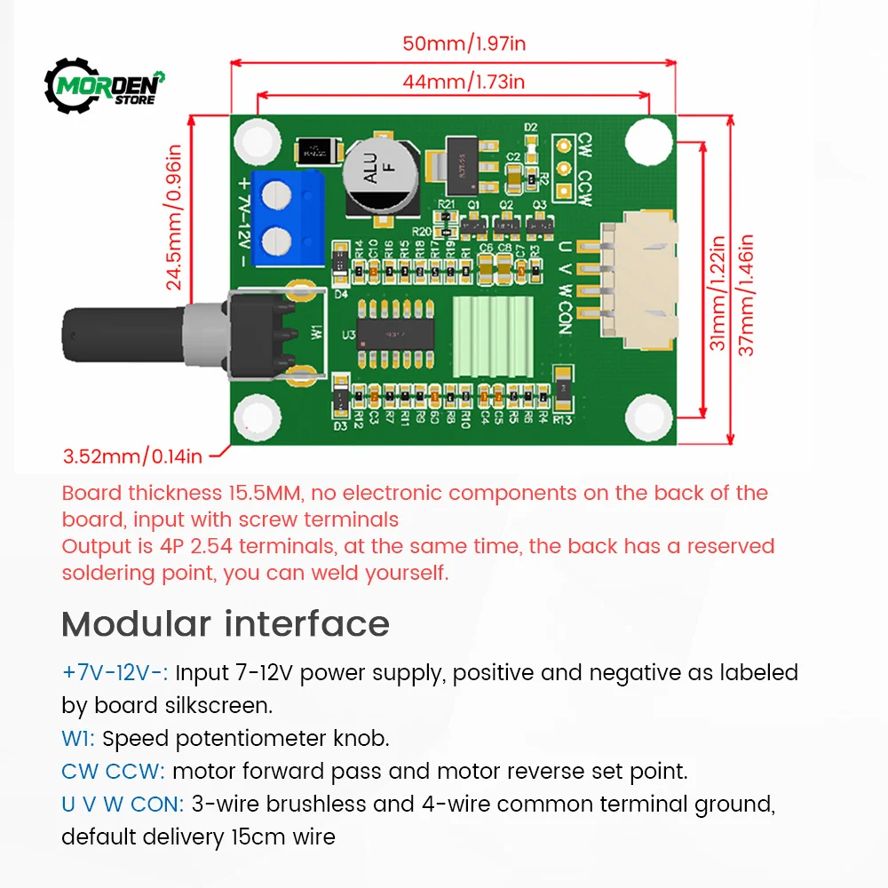 Brushless DC Motor Drive Board Speed ​​Control Board Optical Drive Hard Disk Motor Controller Power Supply