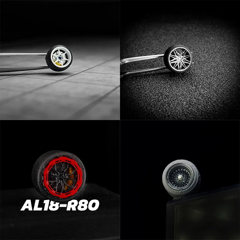 Car Model Modified Wheel Hub 1:64 Diameter 9.2/9.9mm Resin Static Wheel Hub Without Calipers
