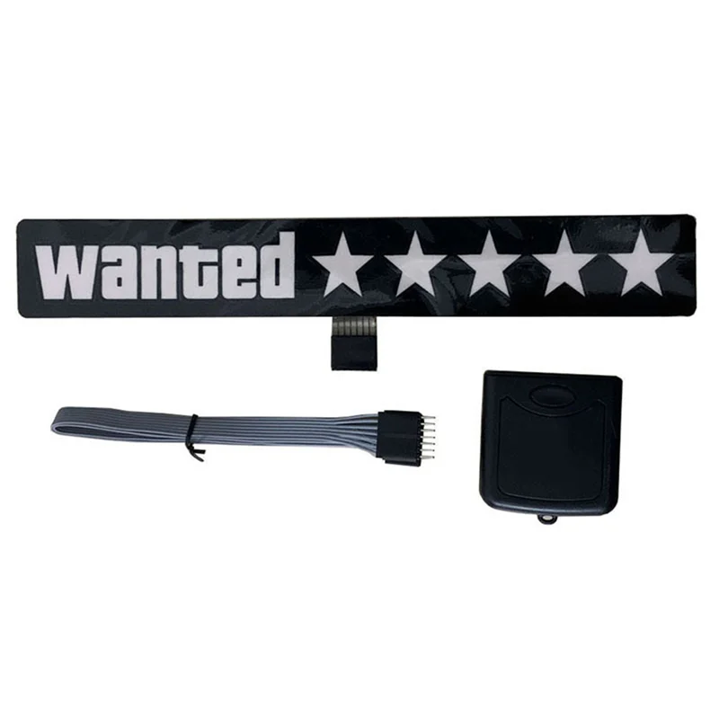 

1 Set 5Stars Wanted Car Window Stickers Fit For JDM Glow Panel Decoration Accessories-A61E