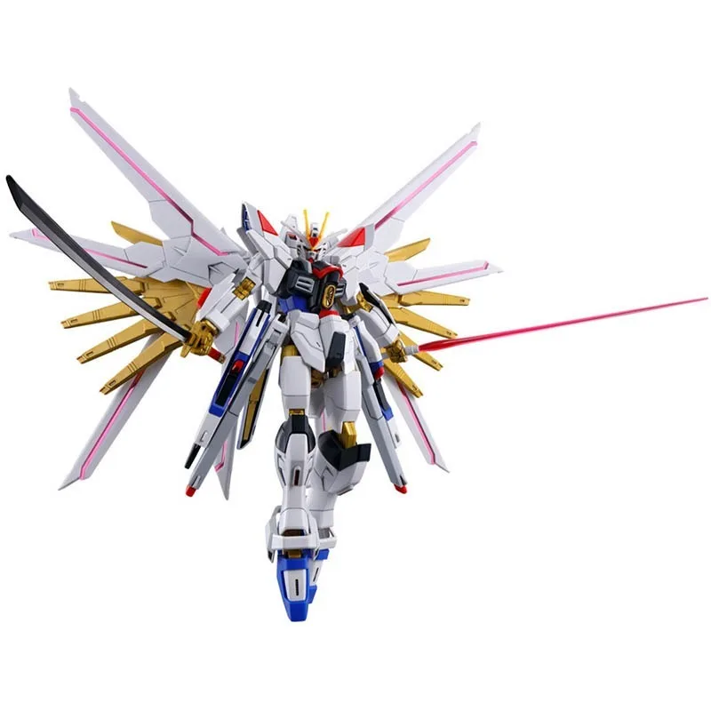 Bandai oryginalna MIGHTY STRIKE FREEDOM GUNDAM HG Anime figurka Robot kolekcjonerski Model montażowy zabawki ozdoby prezent dla dzieci