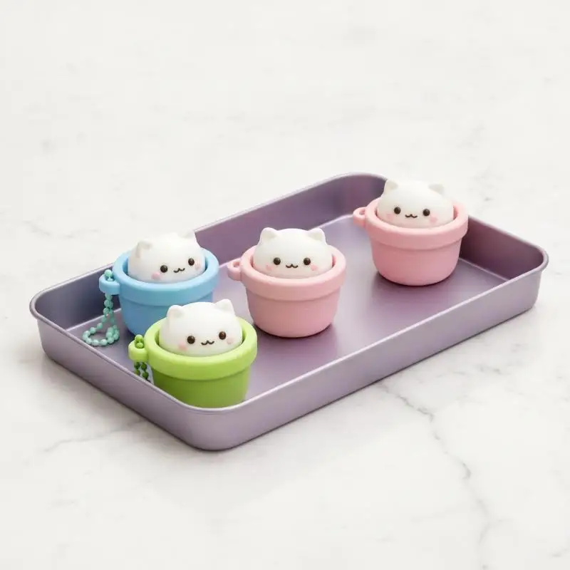 Novelty Finger Button Fidget Clicker Keychain Soft Slow Rebound Anti-Stress Toy for Kids Adults Christmas Small Gift