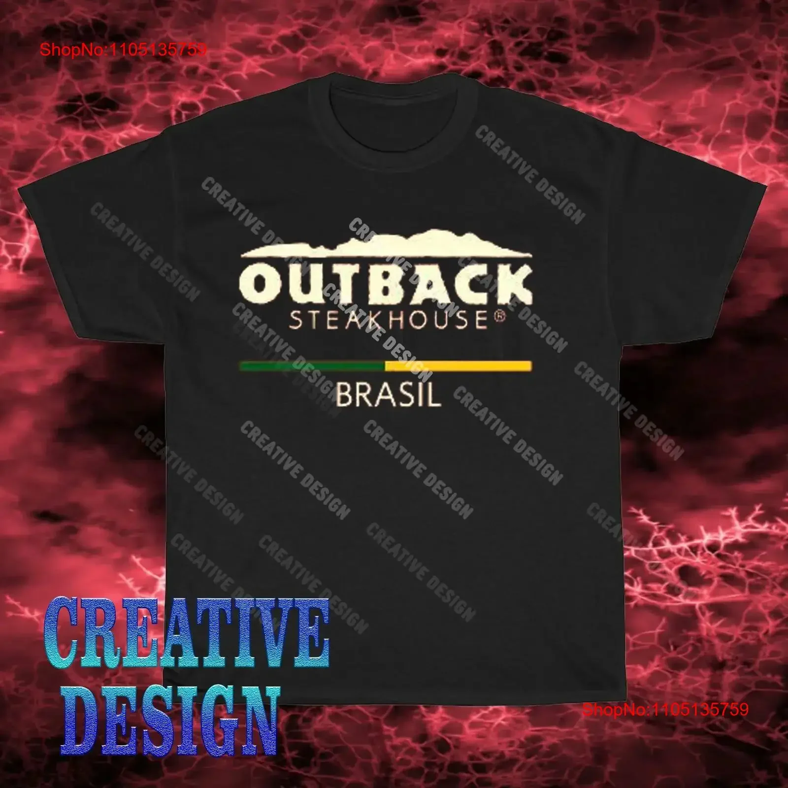 

Outback Steakhouse Restaurant Logo Men's T Shirt Funny Size S to 5XL vintage Washed Breathable Unisex Soft Versatile streetwear