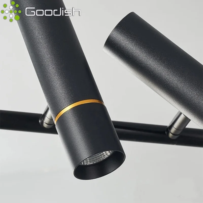 Modern LED Pendant Lights Suspended Linear Hose Shaped Art Stylish Aluminium Lamps for Living Room Home Decoration Chandeliers