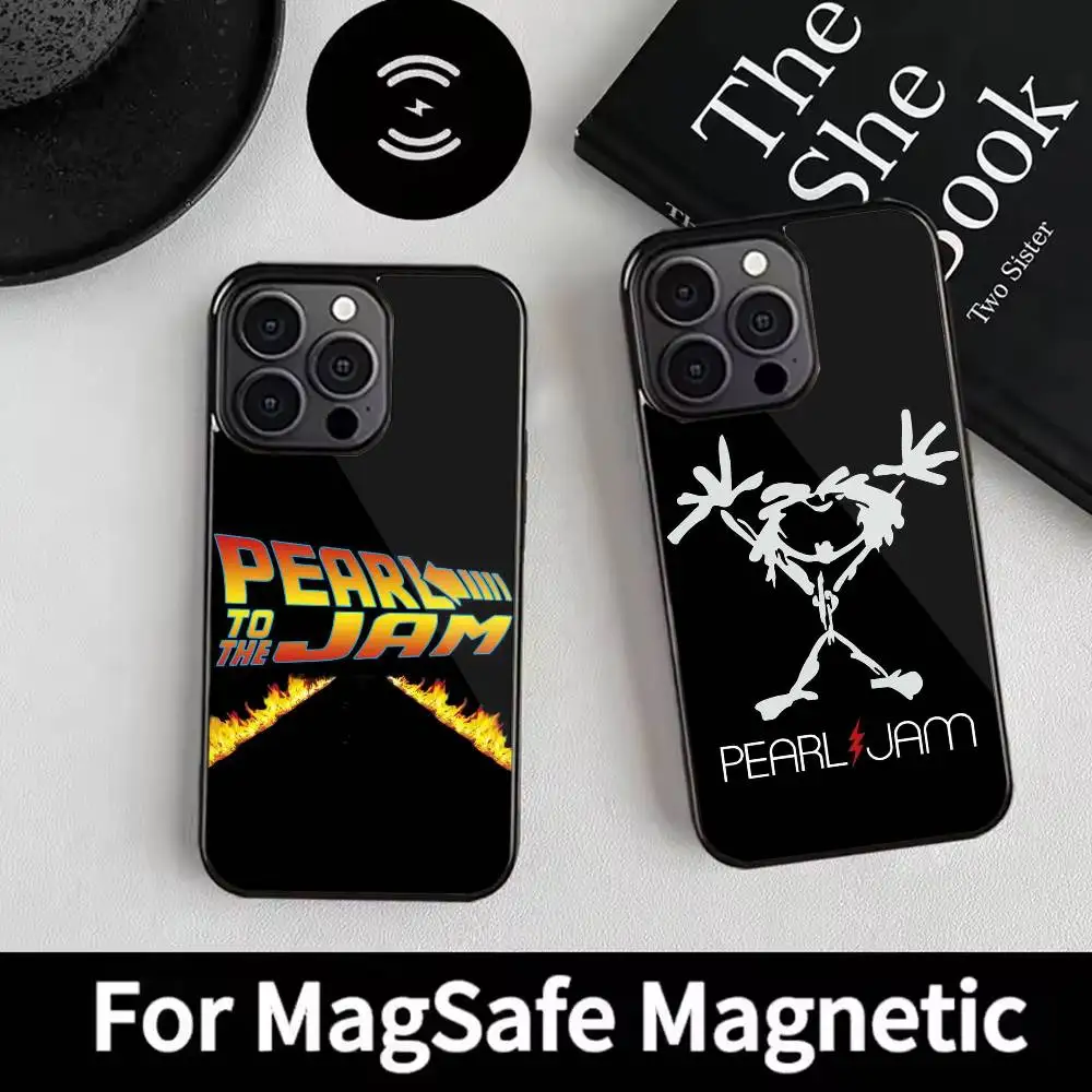 

Band P-Pearl Jam Phone Case For iPhone 17,16,15,14,13,12,Plus,Pro,Max for Magsafe Magnetic Wireless Charging