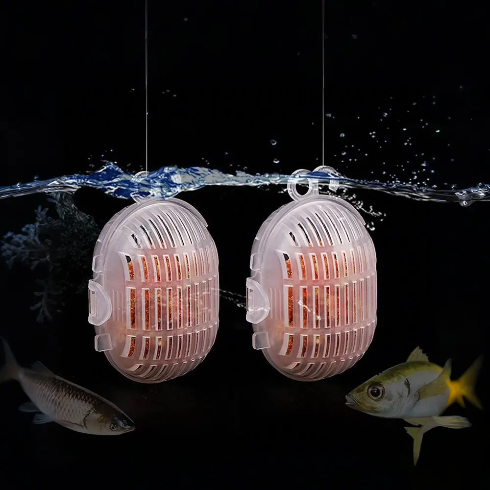 

5pcs Fish Bait Cage Feeder Fishing Bag Shrimp Cage Lobster Baits Thread Ball Box Basket Feeder Holder Fishing Tool Accessories